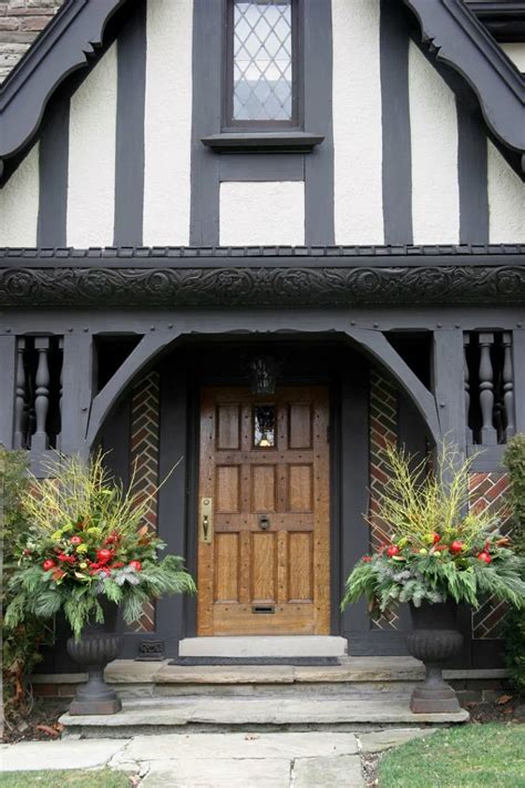 bow window tudor|tudor style doors white.